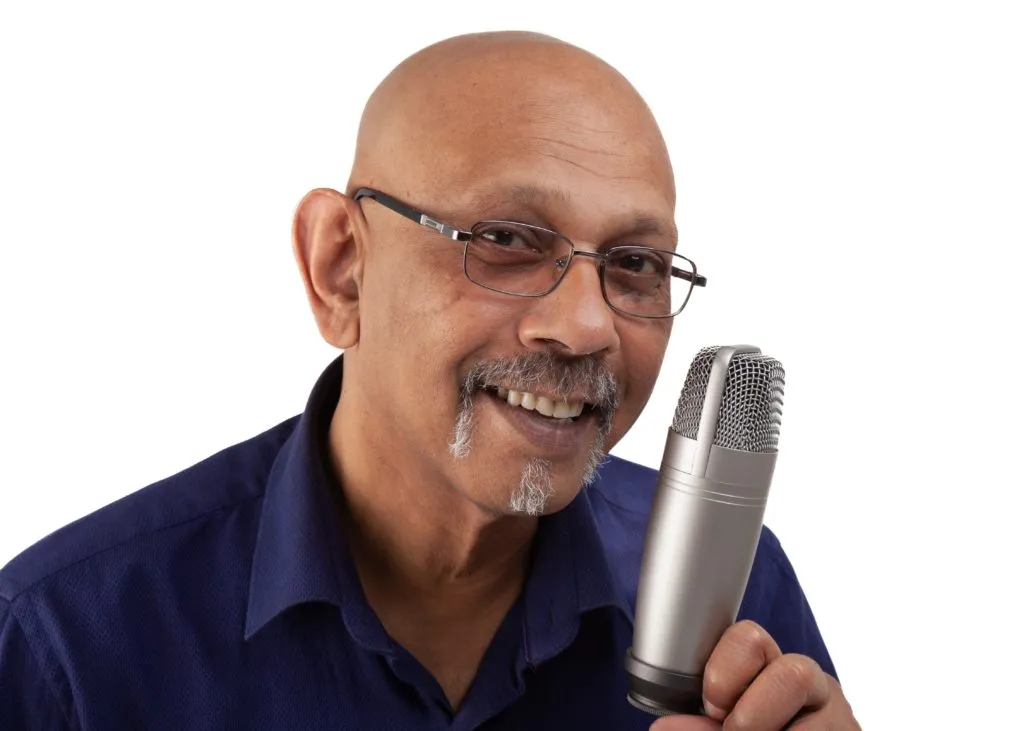 Professional Voice Over Artist, Dheena Chandra Dhas. English Language voice overs with quick turn-around time.